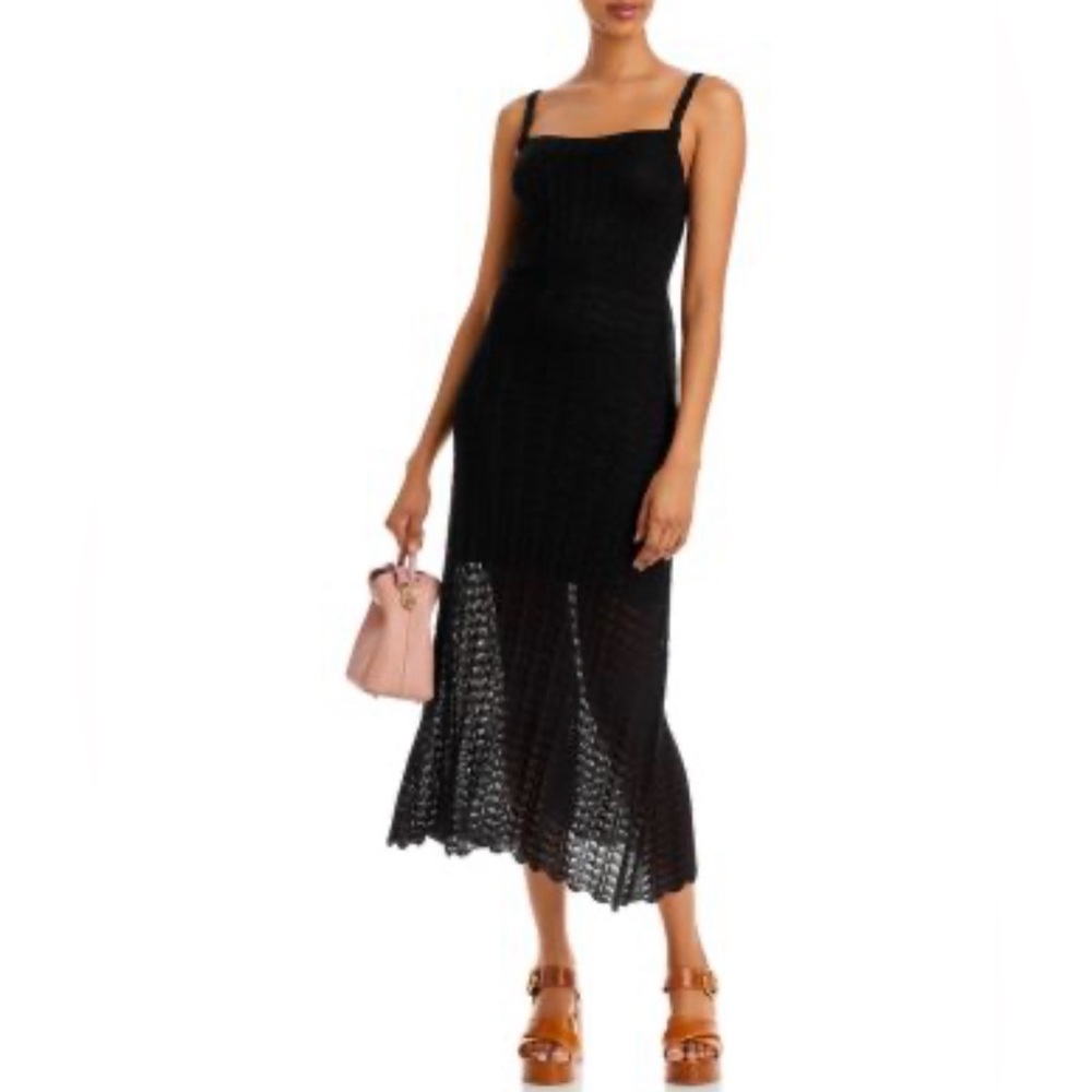 AQUA Bloomingdale’s Exclusive Crocheted Midi Dress size Small
